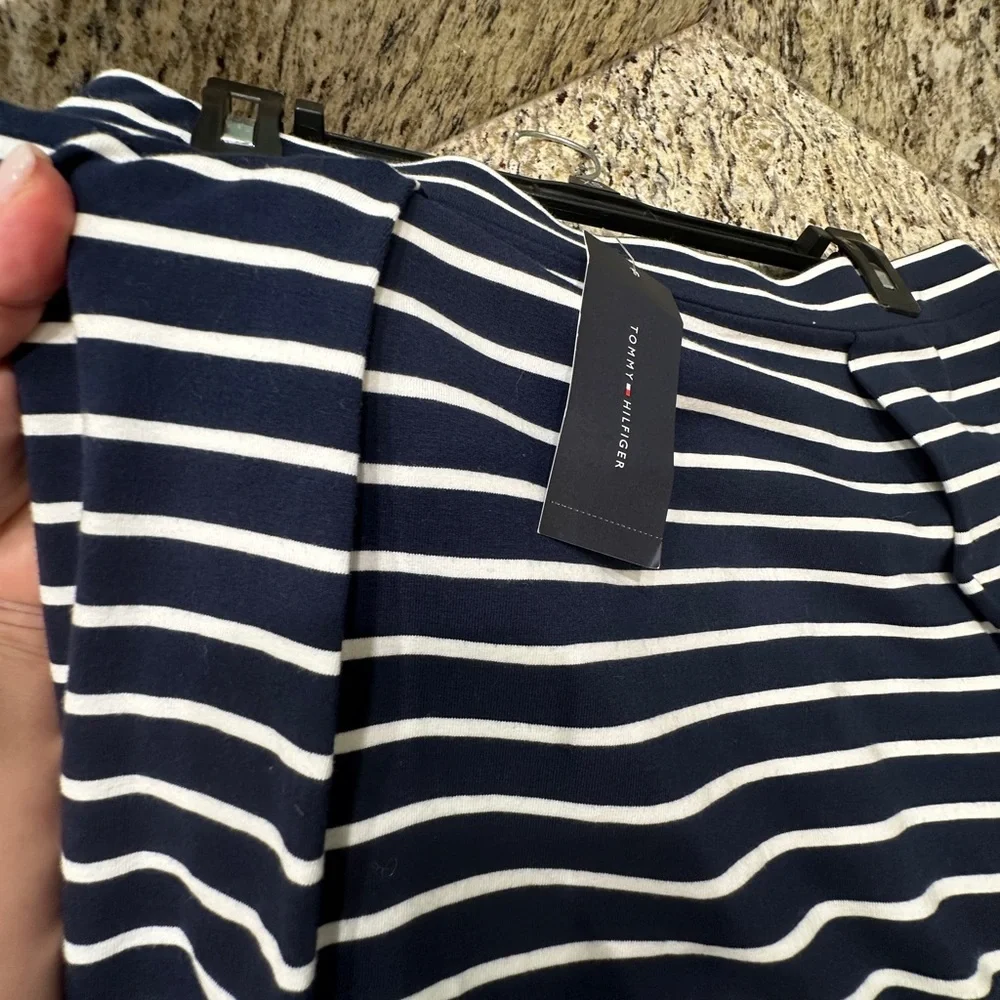 Tommy Hilfiger Blue and White A-Line Mini Skirt Casual - Picture 5 of 5